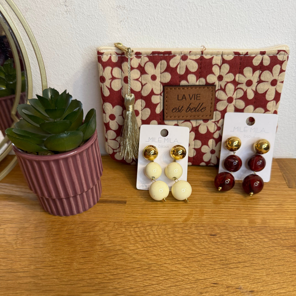 Boucles d'oreilles boules