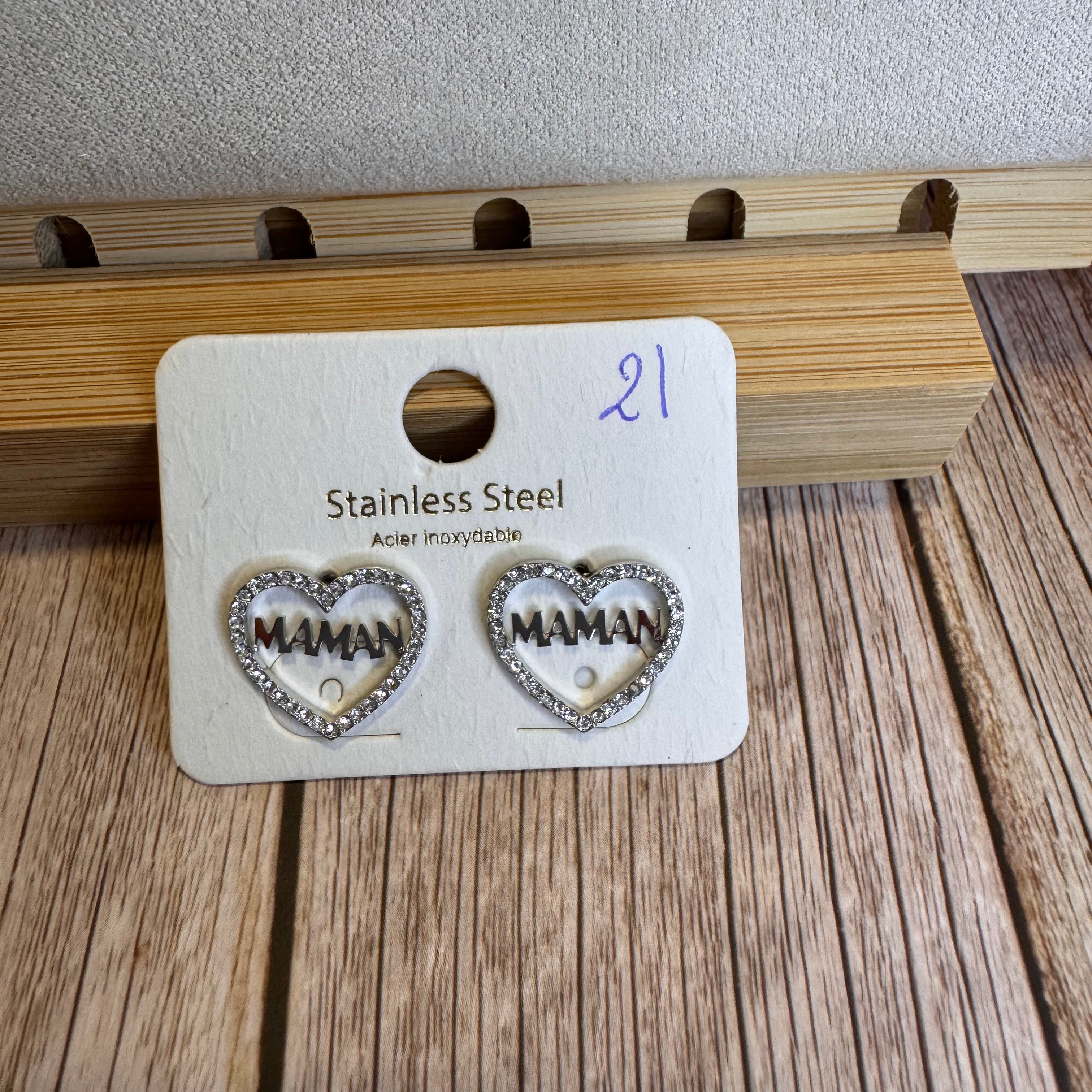 Boucles d'oreilles MAMAN