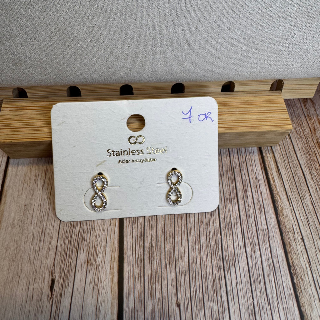 Boucles d'oreilles signe infini