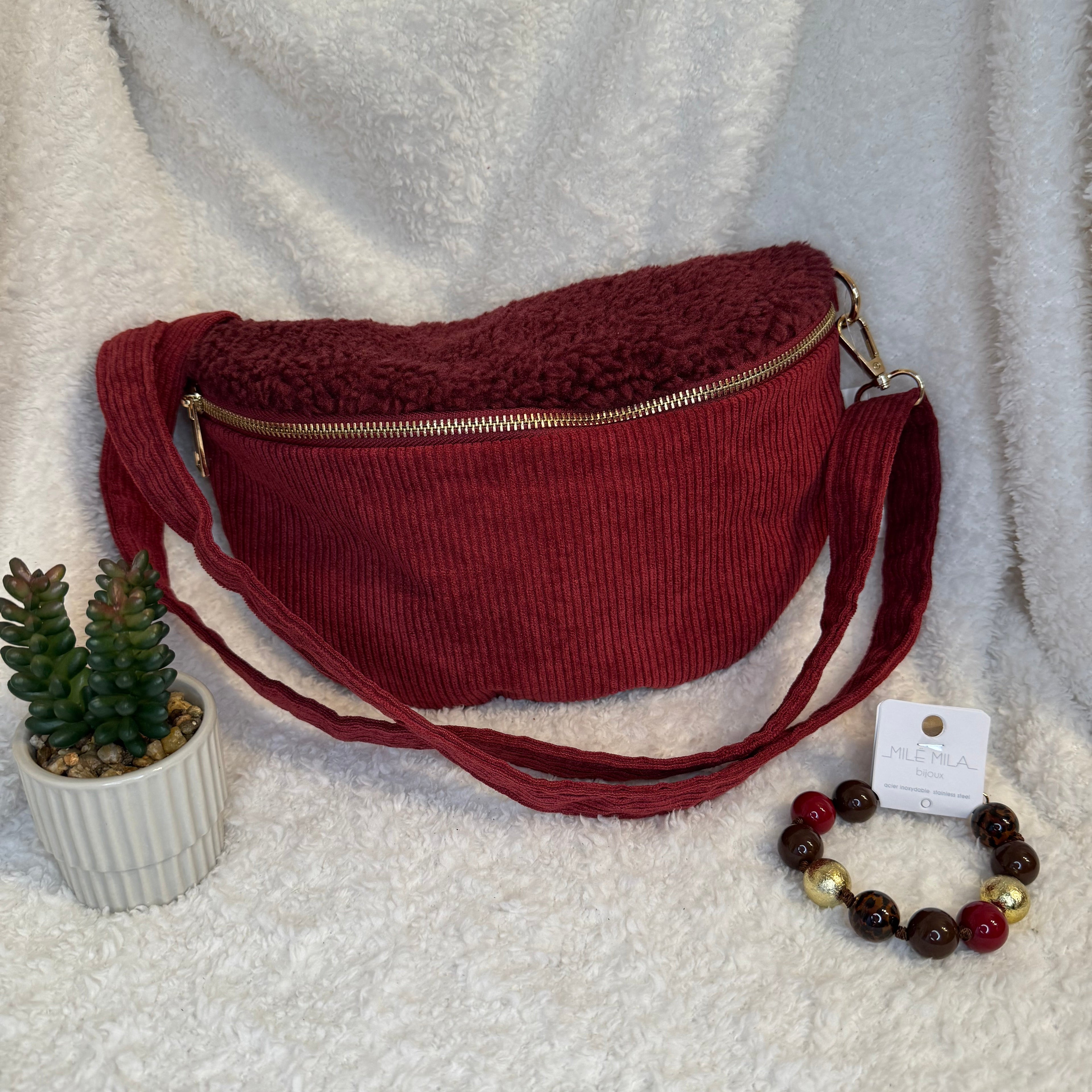 Sac banane moumoute /velours